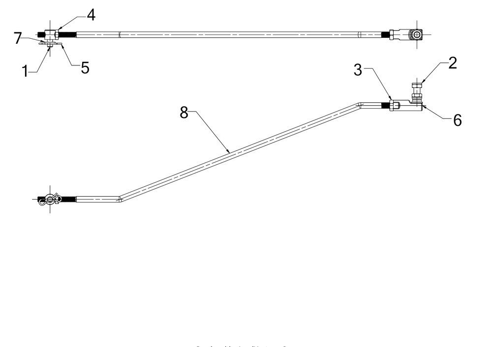 Shift Rod Assembly Diagram and Parts List for (31AH8DVSB10)(2023) Cub Cadet Snow Blower